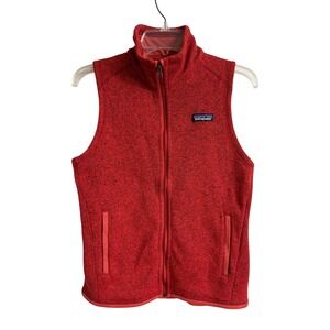 Patagonia‎ Better Sweater Fleece Vest Women's Small Red Heather Full Zip Outdoor